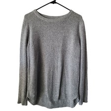 Pink Clover US Women's Size XL Round Hem Textured Knit Crewneck Sweater