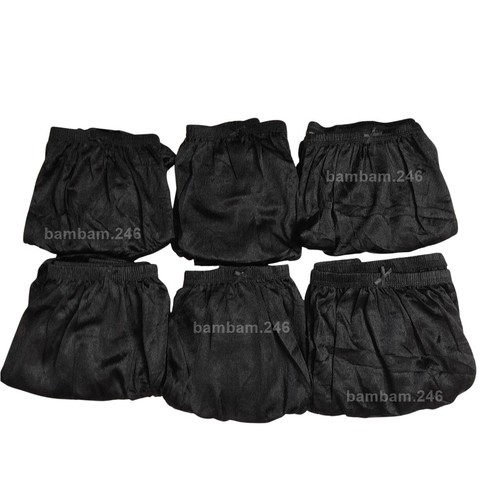 6er Pack weiche Nylon Unterwäsche glänzende Höschen Slips Gr. 2XL High Waist Farbe schwarz - Bild 5 von 8