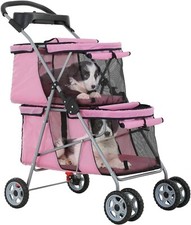 BestPet Dog Stroller Cat Stroller Pet Carriers Bag Jogger Strollers for Small Me