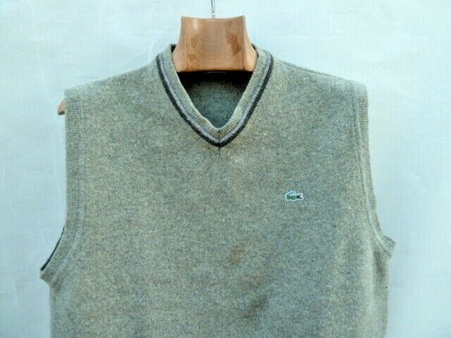 Wool Vest Sleeveless Sweater Large 