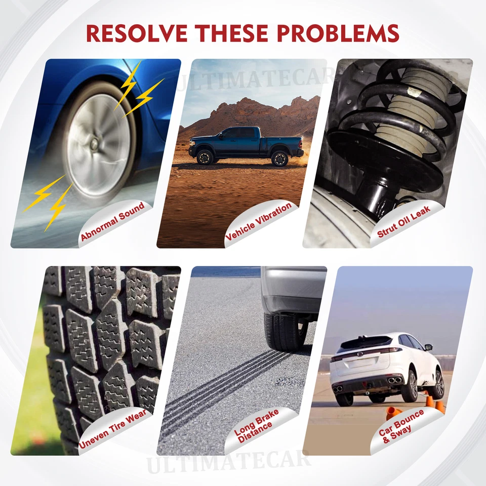 4Pcs Front+Rear Shock Struts Absorbers ASSY For Chevy Tahoe Suburban GMC Yukon Foto 4 de 4