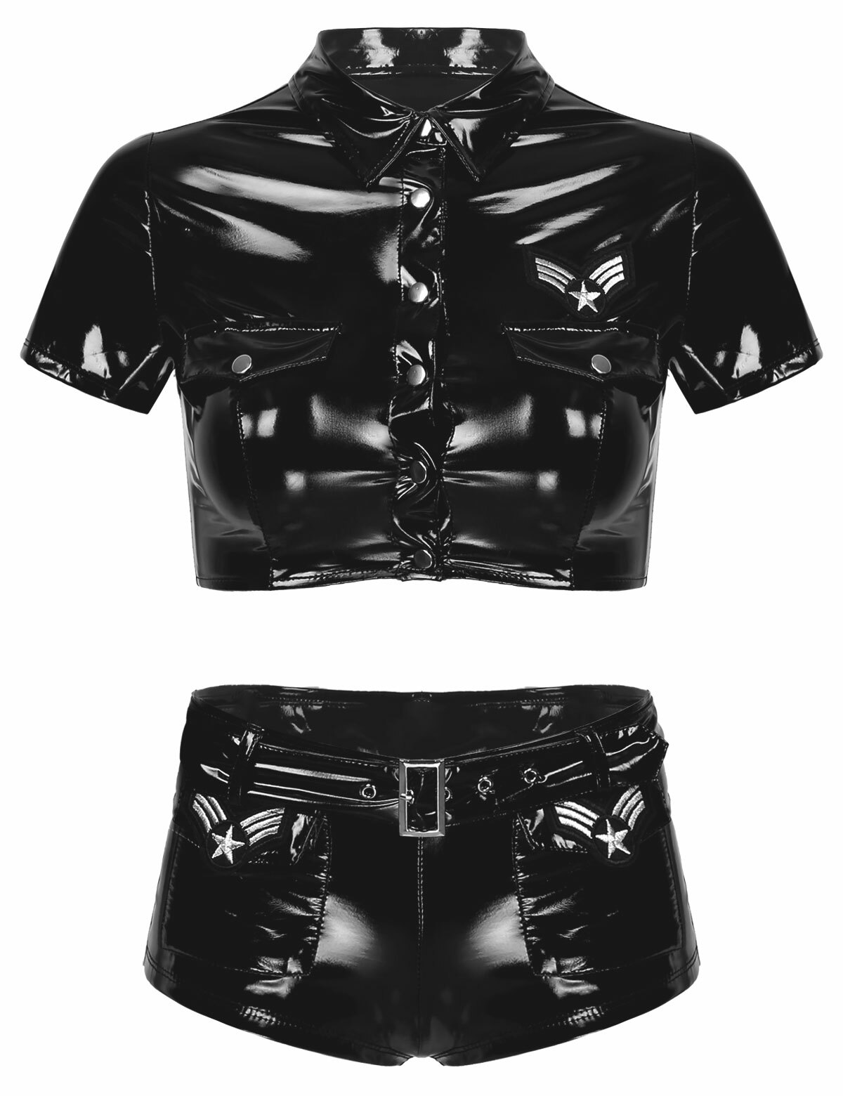 Women Cop Costume Halloween Police Woman Officer Cosplay Uniform