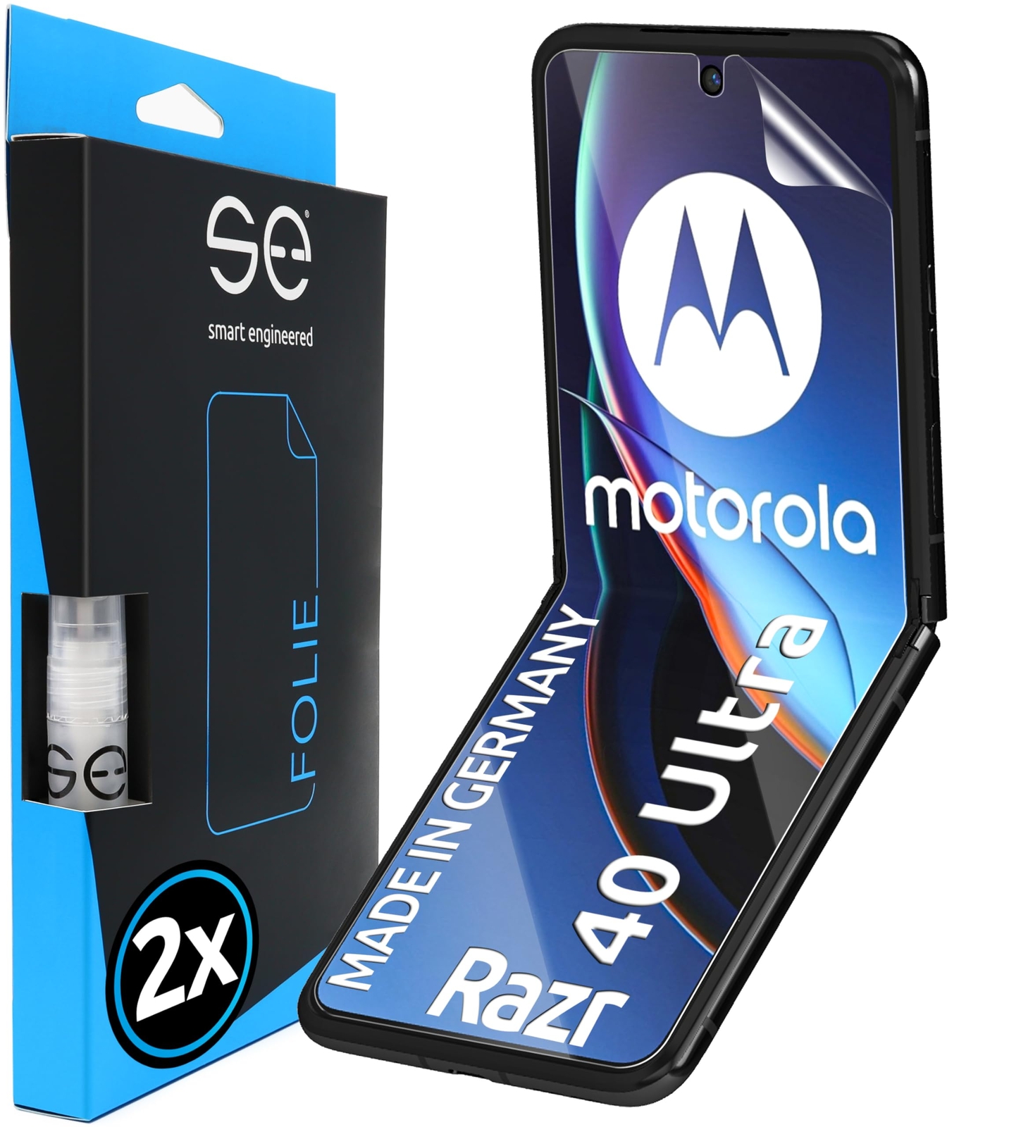 S.E - Pellicola protettiva per Motorola Razr 40 Ultra – 2 pellicole in (o2a)