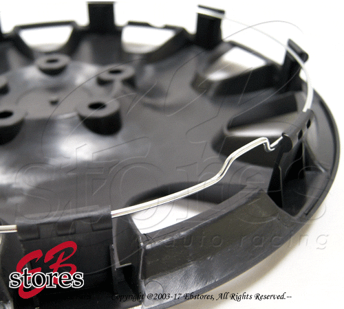 Matte Black 17 inch Hubcap Wheel Rim Skin Cover Hub caps (Style#721) 4pcs Set - Picture 3 of 4