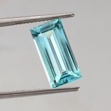 Natural Ceylon Blue-Green Color Parti Sapphire Emerald Cut Loose Gemstone 13x6.5