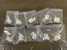 10 PACK - NEW CAT6 Keystone Jack 8P8C 110 Punchdown RJ45 Ethernet 45 Degree Plug