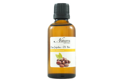 Jojobaöl Bio kaltgepresst unraffiniert 50ml Glas Naturra Premium Naturkosmetik
