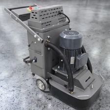 220V Hand-push Concrete Floor Grinder Polisher 9 Grind Head w/ Dust Suction Fan