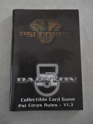 BABYLON 5 PSI CORPS COLLECTIBLE CARD GAME PSI CORPS RULES V1.3 BOOKLET, 1999!