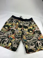 Boys Youth Superhero Swim Trunks Board Shirts size Small 16  Batman Superman