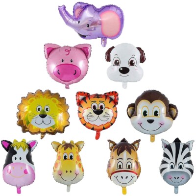 Tiersafari Luft/Helium Ballons Dschungel Happy Birthday Party Folie Latex Dekor