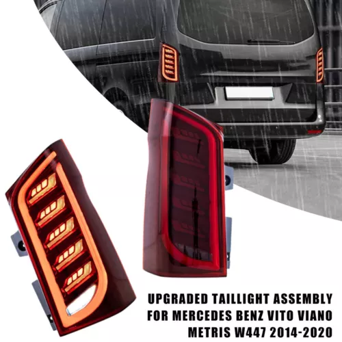 Pair LED Tail Lights Brake Lamps For Mercedes Benz VITO Viano Metris W447 14-22 - Picture 11 of 18