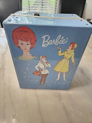 1963 Original Mattel BARBIE Doll Carrying Storage Case Blue 1963 Original Mattel BARBIE Doll Carrying Storage Case Blue