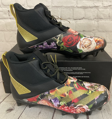 Adidas ID4821 adizero Chaos Football Cleats Core Black Metallic Gold US 8.5