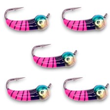Kenders METALLIC RAINBOW PINK TUNGSTEN AKUA JIG SKUD (5 PACK) Panfish Jigs