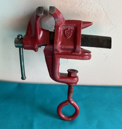 Antiker Bonney Schraubstock & Tool Works Schild Logo Klemme auf Schraubstock & Amboss 2" Backen - Bild 12 von 14