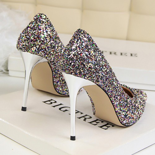 Women's Classic Stiletto Glitter Corset High Heel Party Club Wedding Pumps Shoes - Picture 10 of 73