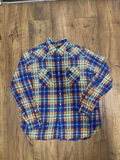 Men  s Super Rare Polo Ralph Lauren Pearl Snap Western Button Up Size XL