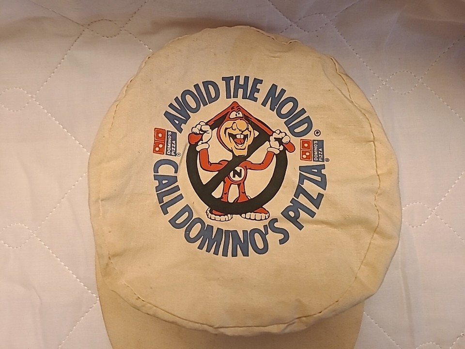 Vintage Domino's Pizza Painters Cap Hat Avoid The Noid Call Dominos