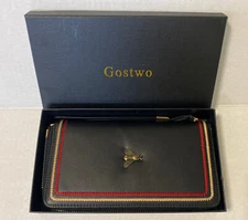 Womens Large Capacity Wallet Leather RFID Blocking Purse Zip Around Clutch