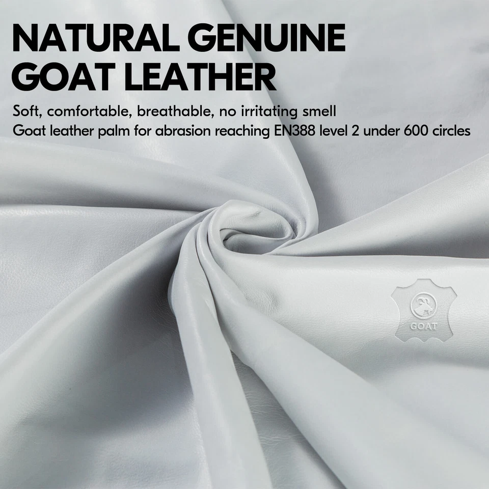 Vgo 1 Pairs Ladies' Goatskin Leather Gardening Gloves (Blue/Purple, GA7454) - Image 4 of 4