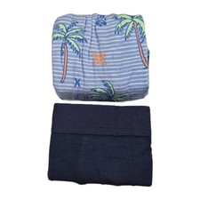 Saxx Men's Boxer Briefs Size L Vibe Xtra Fly Underwear Blue Black Palms NWT