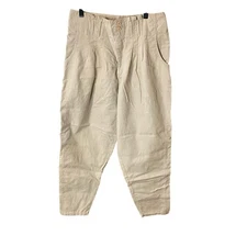 Gitano Cream Trousers Super High-Waisted Lightweight Vintage 1980s 1990s 14