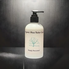 Body Lotion - Simply Unscented - Handmade w/Organic Shea Butter 9 oz