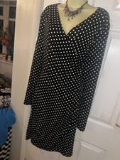 Ladies clothes stunning smashed lemon spotty wrap Dress Size 20 evening bnwt