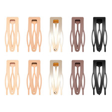 10 Pcs Double Grip Hair Clips, Metal Snap Hair Clips Hair Barrettes for Women H