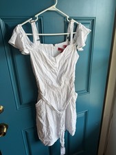 GUESS Women's White Spaghetti Strap Dress Size Medium NWOT