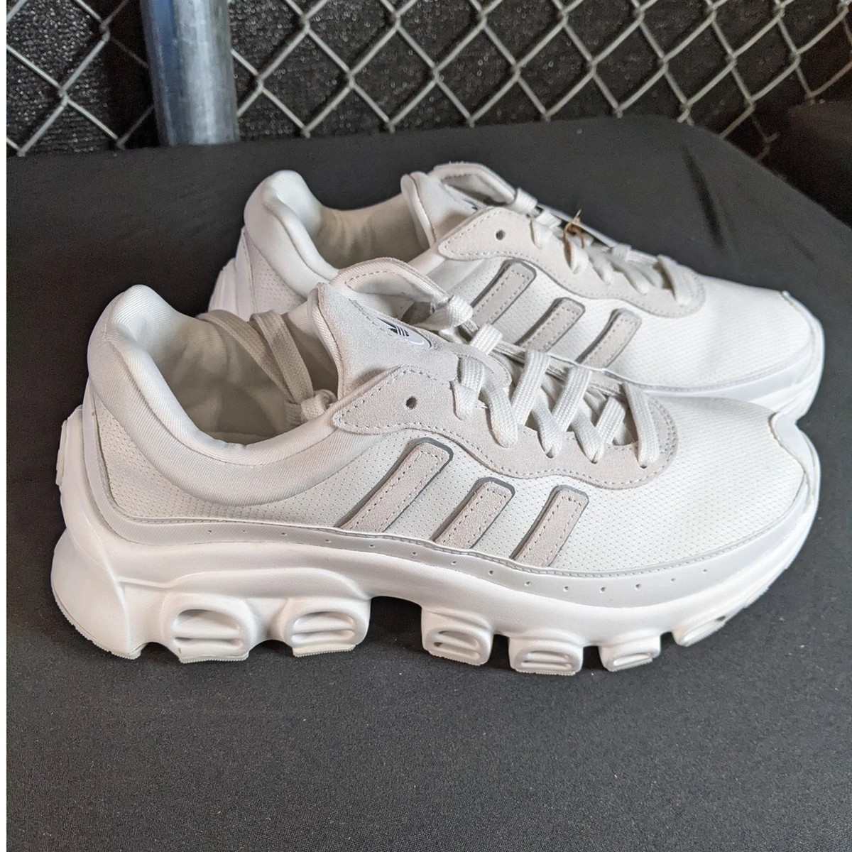 adidas AdiFOM Megaride Shoe Crystal White Black Siver Casual Junior 6.5 NEW Adidas adiFOM Megaride Crystal White for sale | eBay main image 3