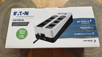Eaton 3S USV EATON3S 550VA/330W, 6-fach Schuko Ausgänge, USB/COM