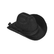 Black Mini Cowboy Hats for Crafts Dolls Wedding, 8.5cm x 7.1cm x 4cm