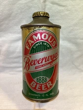 BEVERWYCK BEER Cone Top Beer Can W/Original “NICE”