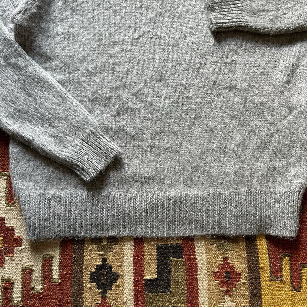 Prada Alpaca Knit Sweater Sz 46 - Gray | eBay
