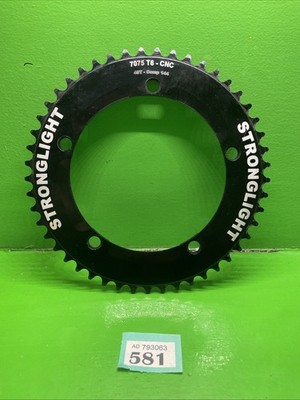 STRONGLIGHT 7075 CNC 144 BCD KETTENBLATT 49T - SCHWARZ - ROAD/TRACK/FIXIE Fahrrad S/581