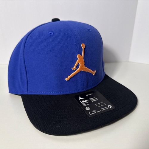 Air Jordan Nike Pro Royal Blue & Black Pro Jumpman Snapback Hat NWT Deadstock