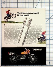 Vintage 1970s Yamaha Enduro Motorcycle Magazine Ad CT1-C Dirt Bike Print