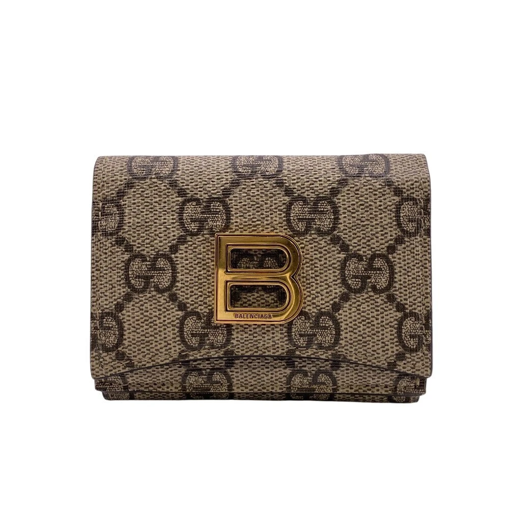 Gucci 681700 The Hacker Balenciaga Portefeuille Gg Supreme Tri Fold