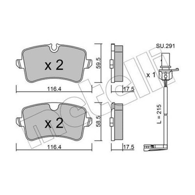 METELLI Bremsbeläge Bremsbelegsatz hinten für Audi A6 Avant
