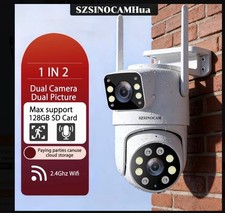 Upgraded Dual Lens 4K WiFi Security Camera Outdoor Home Night Vision CCTV PTZ US