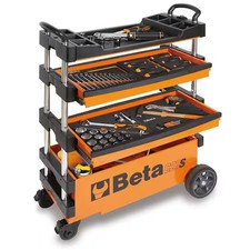 Beta C27s-o C27s Tool Trolley 3 Drawer Orange Sheet Metal 27 In W X 12 In D