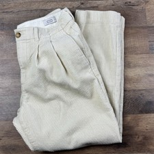 AYR Corduroy Metropolitan Pants Womens Size 6 Cream Ivory Pleated