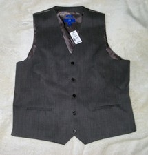 Egara 100 Wool Gray Slim Fit Men  s Warehouse Size XXL Suit Button Up Vest