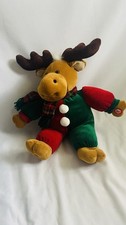 Animated Christmas Moose Plush Sings Grandma Got Run Over by A Reindeer Works
