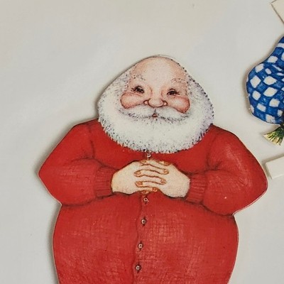 Vintage Santa Paper Doll w Clothes Mounted on Paper Binder Display Merrimack