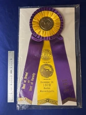 Vintage AKC Dog Show Ribbon BEST OF BREED 1978 Rosette Boston Mass Dog Club Club