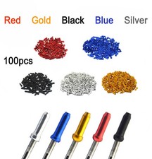 100PCS Bicycle Cable End Caps Bike Wire End Caps Brake Derailleur Shifter Cable