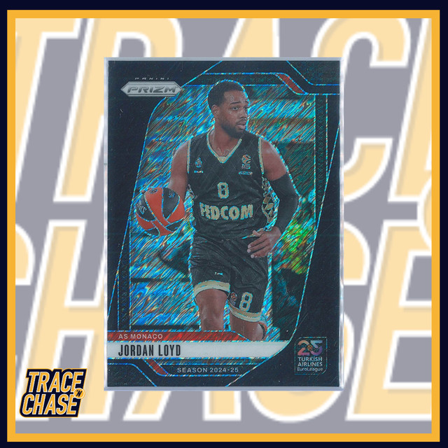 2024-25 Panini Prizm Euroleague Basketball Jordan Loyd Black Shimmer 1/1 #54